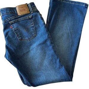 Y2K Levi’s 518 Super Low Stretch Boot Cut Jeans Denim Blue Size 13 Juniors